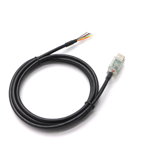 Custom Available Original FTDI FT232RL IC <b>USB</b> <b>A</b> to Open RS485 Serial Cable with Clear Shell and TX RX LEDs 3 4 6 Wires End - Product Image 1