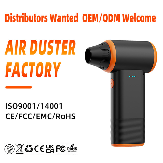 Rechargeable Handheld 2-in-1 Air Blower Vacuum Cleaner | 110,000 RPM 150g Wind Pressure ROHS Certified Electric Air Dust Eraser