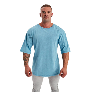 Camiseta informal vintage lavada con ácido para hombre, 100% algodón, ropa de calle de talla grande, hombro caído, 100% algodón, tejido de peso pesado en blanco - Product Image 1