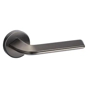 AKADA Door Hardware Black Interior Lever Handle Zinc Material Door Handles Wooden Door Handle From Home