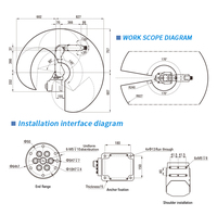 HN-0808 42kg 6 Axes Robot Bras 827mm Rayon Charge 8kg Colle Distributeur Robot Ventouse Robot Bras