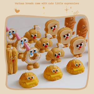 Bougies parfumées fantaisie en forme de personnages de boulangerie, bougies en cire de soja mignonnes en forme d'aliments pour fêtes d'anniversaire, décoration de maison originale - Product Image 3