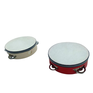 Tambourin à main de 8 pouces personnalisé pour mariage, église, <span class=keywords><strong>instrument</strong></span> de <span class=keywords><strong>percussion</strong></span> musical avec logo personnalisé certifié CE en bois et métal - Product Image 4