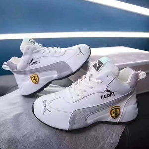 Sneakers da Corsa per Uomo in Pelle PU, Scarpe da Guida con Logo Ricamato a <span class=keywords><strong>Cavallo</strong></span>, Leggere, Ammortizzanti, Antiscivolo, Calzature Casual da Strada - Product Image 4