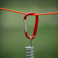 Porte-clés mousqueton en forme de D coloré, crochet à verrouillage à pression en aluminium, outil pour laisse, pour le camping, la randonnée et l'escalade