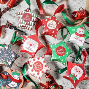 Giáng sinh năm mới tái chế vật liệu dập kim tự tháp hình dạng thư mục Hộp Quà Tặng Biscuit Bar kẹo ngà Board tùy chỉnh kích cỡ - Product Image 3