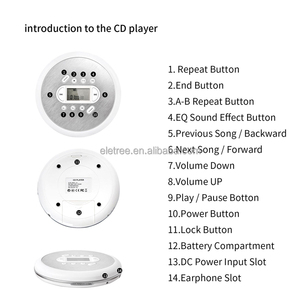 <span class=keywords><strong>Lecteur</strong></span> <span class=keywords><strong>CD</strong></span> portable multifonctionnel <span class=keywords><strong>pour</strong></span> enfants 5 effets sonores 4 modes de lecture Baladeur d'album de musique MP3 avec haut-parleur - Product Image 4