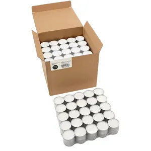 Tea Lights <strong>8</strong> <strong>Hour</strong> Long Burn Night Light Candles Unscented <strong>Tealight</strong> 50/100 - Product Image 6