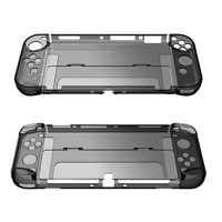 Vente en gros d'usine, coque en plastique ultra-fine transparente, coque de protection avec support pour accessoires Nintendo Switch OLED