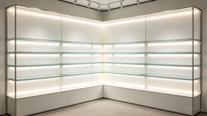 Design per Negozi al Dettaglio, Arredamento per Punti Vendita, Scaffali in <span class=keywords><strong>Vetro</strong></span>, Vetrina Espositiva, Espositore in <span class=keywords><strong>Vetro</strong></span> - Product Image 3