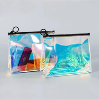 Tas Rias Kosmetik Pvc Kunci Ritsleting Kecil Perjalanan Wanita Ramah Lingkungan Logo Kustom Grosir