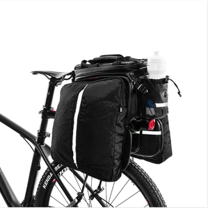 Cuero plegable de viaje bicicleta asiento trasero de carga bicicleta marco bolsa maletero alforja bolsa - Product Image 2