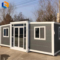 Maison conteneur extensible de luxe en acier avec 1 à 2 chambres, cuisine équipée et espace de vie confortable pour les familles
