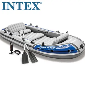 Intex 68325 Excursie 5 Boot Set Roeien Boten Goedkope Kajaks Grote Pvc Opblaasbare Vissersboot