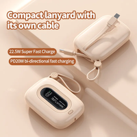 Bestseller 2-in-1 20000mAh Powerbank Schnellladung 10000mAh Ultra Slim Tragbar Eingebaute Kabel LED-Anzeige Outdoor-Nutzung Kunststoff