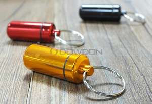 Estuche para Pastillas Geocache, Caja para Medicamentos, Frascos de Aluminio con Llavero - Product Image 3