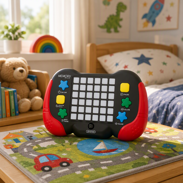 2026 KOUYIKOU TOYS AI Logic Trainer Handheld Memory Game Console for Children STEM Focused Educational Electronic Puzzle Toys