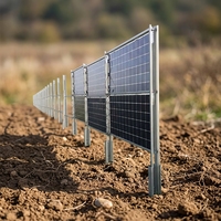 Support de montage vertical galvanisé à chaud pour panneaux solaires photovoltaïques en acier, idéal pour le sol - Vente chaude