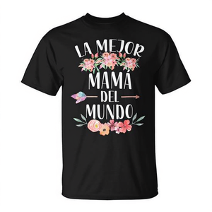 La Mejor Mamá del Mundo, Camiseta Casual Boho Floral para Mujer - Product Image 2