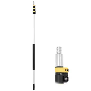 Ningbo Manufacturer Flip Switch Locking Extension Handle Telescopic pole with Threaded Tip fit for Brush Broom Mops