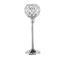 Ensemble de 3 bougeoirs en cristal dorés et argentés avec perles pour bougies chauffe-plat, idéal pour les mariages, Noël, le Nouvel An et les centres de table de fête