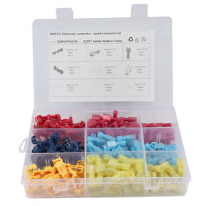 Iqihui Quick Disconnect <b>Terminal</b> Kit 180Pcs A2577 Series Box Pack Electronic Connectors For Wire AWG12-22 - Product Image 1