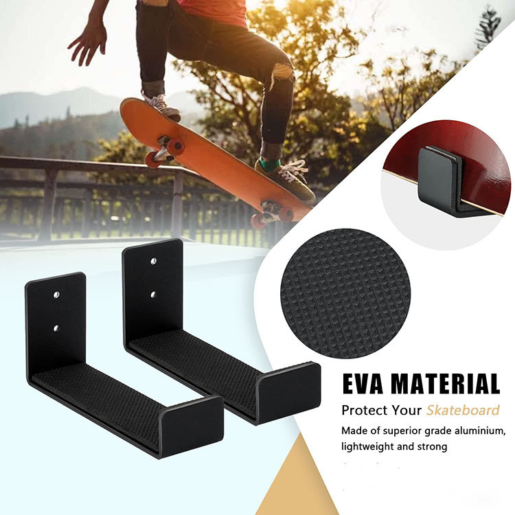 Supporto Per Skateboard Da Parete - Design Moderno, Regolabile, Per Skate E Longboard, Eco-friendly - Foto 4