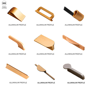 Hiện Đại Trung Quốc nhôm hồ sơ ngăn kéo tủ quần áo Matte Đen Nhà Bếp xử lý knobs sang trọng tủ xử lý cho đồ nội thất phần cứng - Product Image 6
