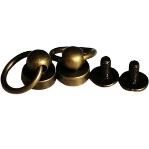 Anneaux de fixation en laiton avec anneaux de traction pour accessoires de sac, quincaillerie métallique vintage, fournitures de bricolage - Product Image 1