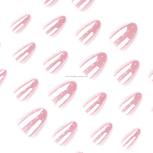 Uñas Postizas en Forma <span class=keywords><strong>de</strong></span> Almendra, 24 Piezas para una <span class=keywords><strong>Manicura</strong></span> Temporal Rápida - Product Image 4