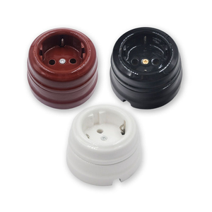 LangYeao 电动复古旋转式陶瓷开关 1/2路复古陶瓷墙壁插座 欧式法式家用 - Product Image 4