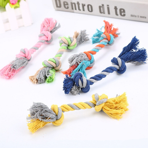 Jouet à mâcher pour <span class=keywords><strong>chien</strong></span> en corde de coton de petite taille, 18 cm, amusant, interactif, durable, indestructible, résistant aux morsures, accessoire pour animaux de compagnie - Product Image 2