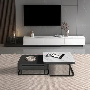 Mueble de TV para sala de estar de lujo con luz 2023, muebles modernos para el hogar, soporte de TV, nuevo diseño, Unidad de pared de entretenimiento para el hogar