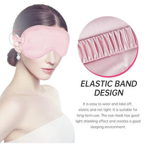 Seiden-<span class=keywords><strong>Satin</strong></span>-Kissenbezug hautfreundlich bequem Schlaf-Augenmaske Haarband weiches Kissenlocken-Schürze Seidenbündel Kissenbezug mit Augenbezug - Product Image 3