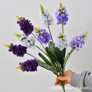 Flores Artificiales de Lavanda Laixing, Flores de Seda de Colores Mezclados, Decoraciones para Bodas, Decoración del Hogar, Estilo Moderno Ligero - Product Image 1