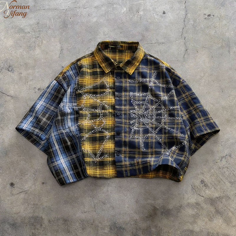 Verified Supplier Yellow and Black Plaid Shirt 100% Cotton Yarn-Dyed |  Alibaba.com