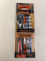 1/2*12 pièces à manches courtes en plastique rangée voiture outil de réparation rapide clé combinée à cliquet 12 pièces 1/2 pouces clé à douille à cliquet ensemble