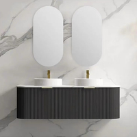 Nouveau design avec matériau PVC Cabinet avec évier Vanité avec miroir Lavabo pour hôtel Salle de bain Salle de bain de luxe