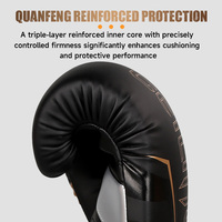 Gants de boxe professionnels en cuir PU, ajustables, pour adultes, personnalisables, pour le combat Sanda, Muay Thai, pratiques en extérieur
