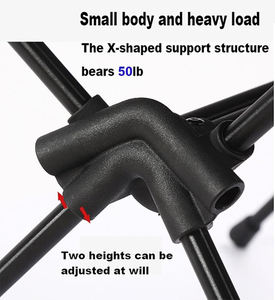 โต๊ะกลางแจ้งพับได้สำหรับปิกนิกตั้งแคมป์ชายหาดทำจากอลูมิเนียมพับได้ปรับความสูงได้ปรับความยาวได้ - Product Image 4