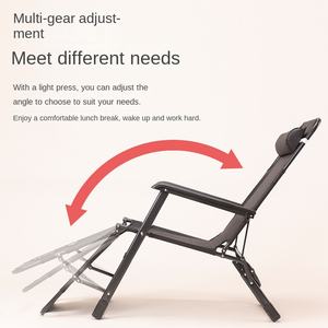 Usine directe Portable chaise de plage déjeuner pause sieste pliant <span class=keywords><strong>inclinable</strong></span> dossier paresseux loisirs chaise de jardin cadre en métal Oxford pour - Product Image 5