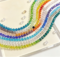 Perles de cristal bicones facettées 2/4/6/8 mm, brillantes et polies, perles en vrac, fabrication OEM personnalisée, vente en gros, livraison directe d'usine