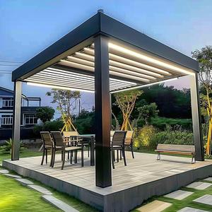 Pergola bioclimatique au design moderne, gazebo en aluminium, extérieur, imperméable, finition en peinture poudrée automatique, marque <span class=keywords><strong>MULAN</strong></span>, garantie de 3 ans - Product Image 3