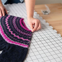 Tapis de blocage extra épais pour le tricot avec des grilles Tapis de blocage avec des grilles et des cercles radiaux pour les courbes