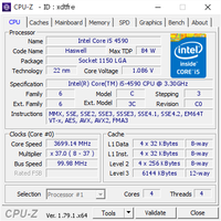 Prosesor Intel Core I5 Generasi ke-4 I5 4590, 4 Core Total, 4 Thread Total, CPU untuk Komputer