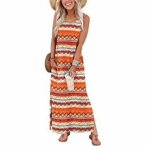 Vestido Maxi sin Mangas para Mujer con Abertura, Cintura Alta, Corte Recto, Estilo Casual para Vacaciones, Tallas S, M, L, XL, XXL, XXXL - Product Image 2