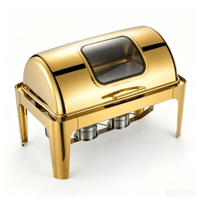 Alkoholbetriebener 9L Restaurant-Buffet-Speisenwärmer für Catering Chafing Dish Wärmebehälter Gastronomie-Küchengerät