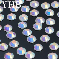 YHB Usine 12 et 16 Facettes Cristaux En Gros En Vrac Hot-Fix Strass En Vrac