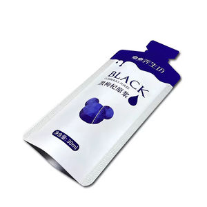 Benutzer definierte bedruckte Form Black Goji berry Püree Saft beutel Verpackung 3 Side Seal Snack Food Bag Gestanzte Mylar Stand Up Bags - Product Image 5