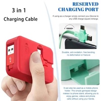 Cable de Carga Retráctil 3 en 1 con Logotipo OEM de Xinyaho, USB Tipo-C, Trenzado de PVC, Blindado, 1M 2.4A, para Teléfono/Computadora/Cámara